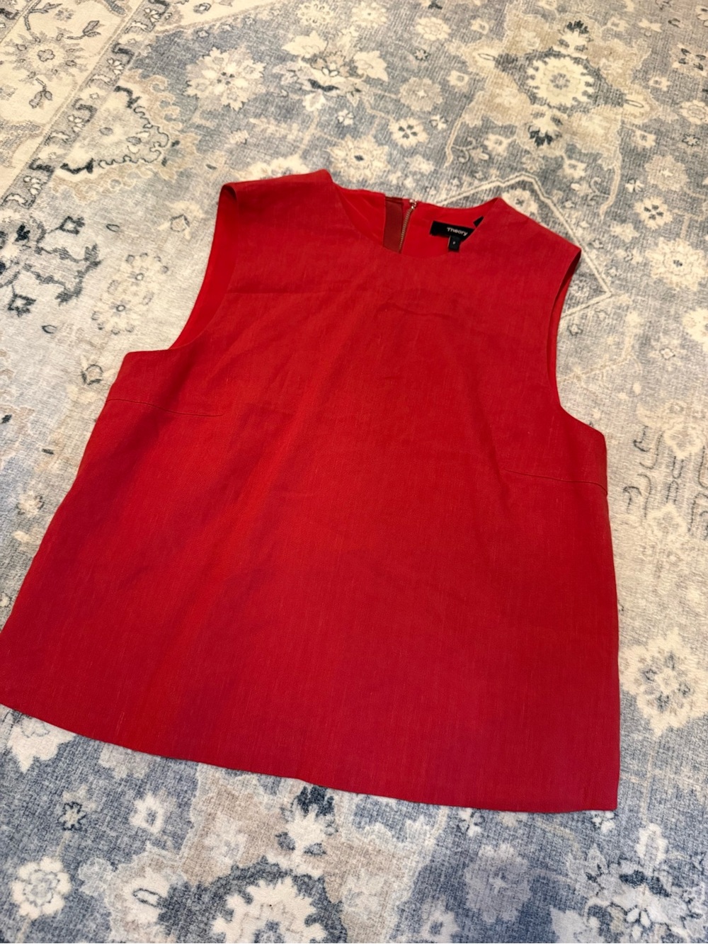 Theory Red Women's Tank Zipper back
